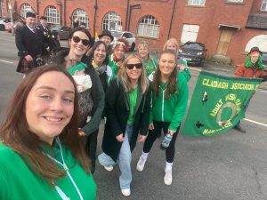 Claddagh Irish Dance troop at the Manchester St Patrick’s Day Parade 2023