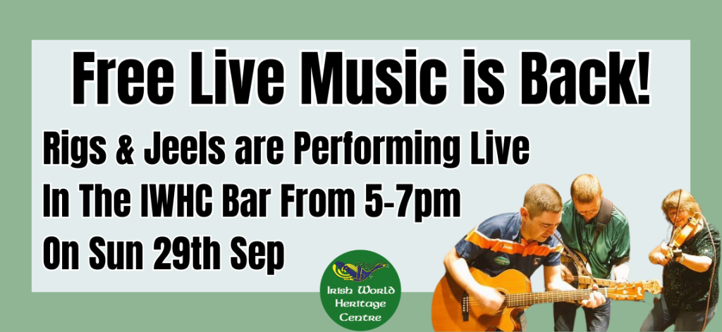 Rigs & Jeels Live at the Irish World Heritage Centre Manchester